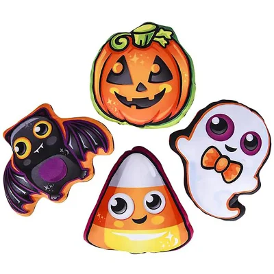 Plüsch-Halloween-Kissen, gefüllte Kürbis-Fledermaus-Geister, Süßigkeiten-Mais-Kissen-Designs, Spielzeug, Partygeschenke, Dekorationen, individuelle Gestaltung